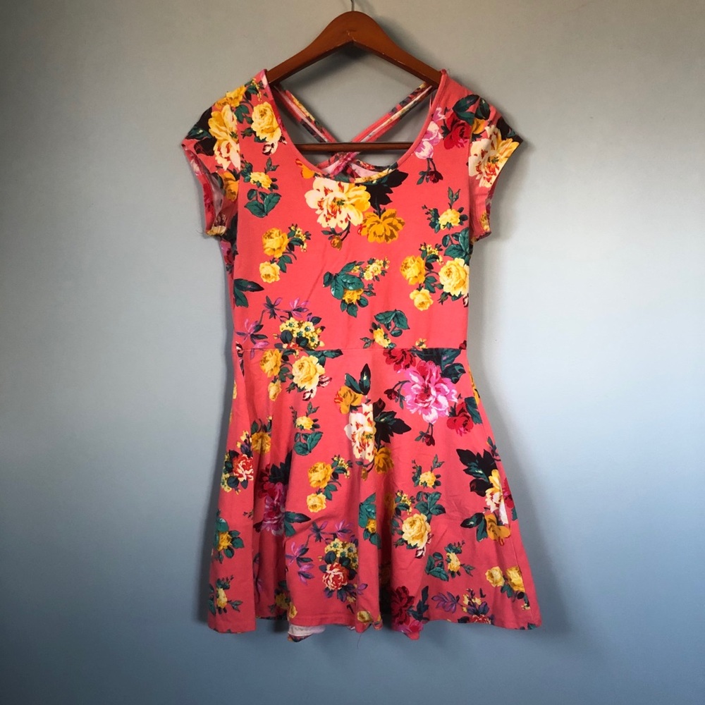 3/$20 Floral skater dress LG